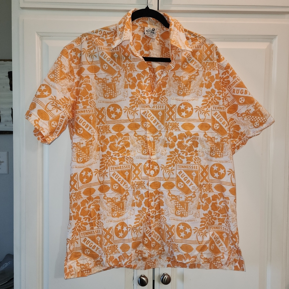 University Of Tennessee Volunteers RUGBY Medium Orange & White Shirt